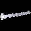 Pletina con 10 ganchos 1500x75x60 mm.