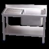 Fregadero c/soporte c/entre.1C,EI 1000x500x850 mm. Dimensiones cubeta 340x370x150 mm.