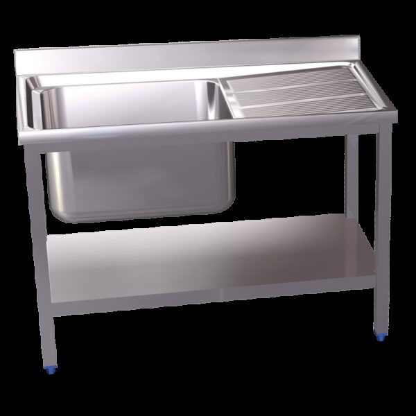 Fregadero c/soporte c/entre.1C,ED 1000x550x850 mm. Dimensiones cubeta 330x300x200 mm.