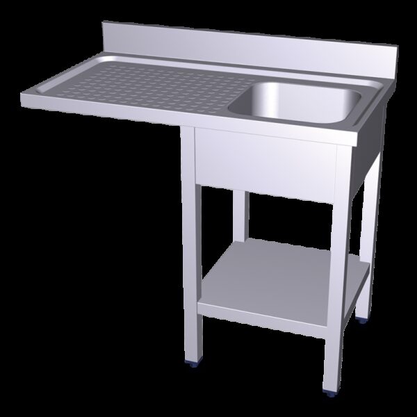 Fregadero para lavavasos 1C,EI 1000x550x850 mm. Dimensiones cubeta 330x330x200 mm.