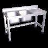 Fregadero con soporte 2C,ED 2000x600x850 mm. Dimensiones cubeta 600x500x320 mm.