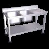 Fregadero c/soporte c/entre.2C,ED 2000x600x850 mm. Dimensiones cubeta 600x500x320 mm.