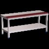 Mesa prepar.central fb.roja c/ent.1000x600x850 mm.