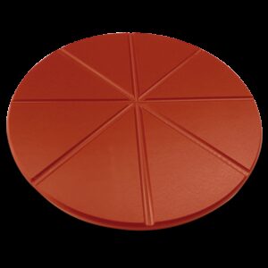 Plato para pizza fibra roja ø330x10 mm.