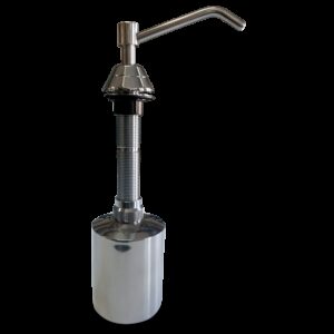 Dosificador de jabón inoxidable 500 ml. modelo encastrable 140x75x200 mm.