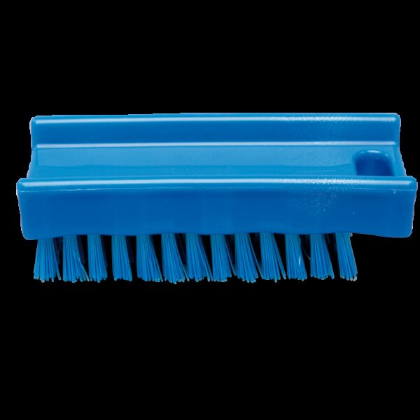 Cepillo limpiauñas de poliéster azul 110x45 mm.
